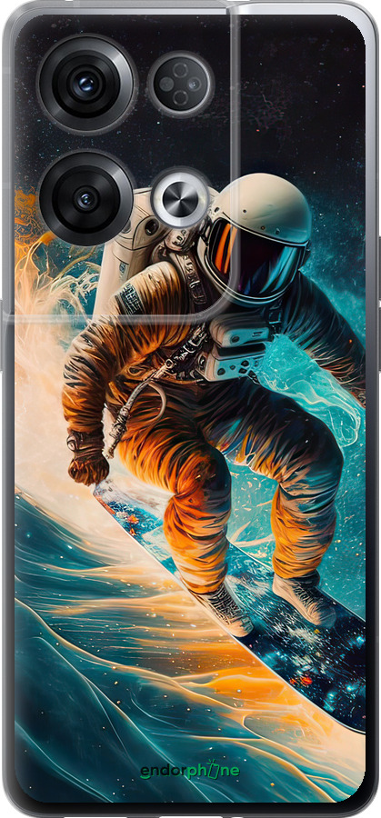 Силиконовый чехол Сноубордист для Oppo Reno8 Pro 5G - 5604u-2615 изображение 