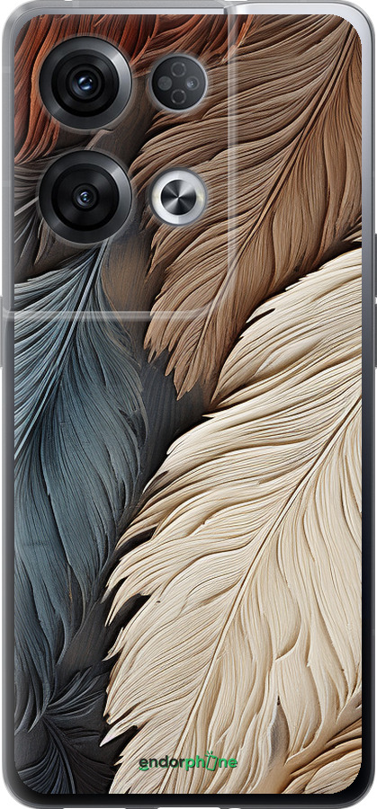 Силиконовый чехол Листья в стиле бохо для Oppo Reno8 Pro 5G - 5643u-2615 изображение 