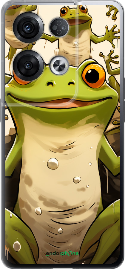 Силіконовий чехол Весела жаба для Oppo Reno8 Pro 5G - 5658u-2615 изображение 