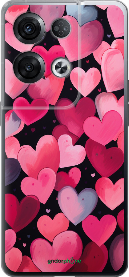 Силіконовий чехол Сердечка 4 для Oppo Reno8 Pro 5G - 5662u-2615 изображение 