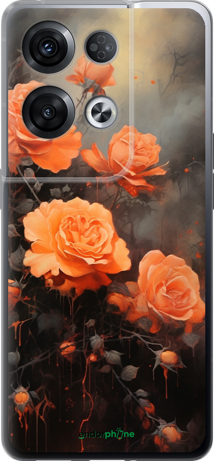 Силіконовий чехол Оранжеві троянди для Oppo Reno8 Pro 5G - 5944u-2615 изображение 