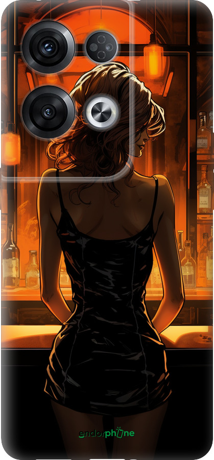 Силиконовый чехол Чехол для телефона Девушка в баре для Oppo Reno8 Pro 5G - 5947u-2615 изображение 
