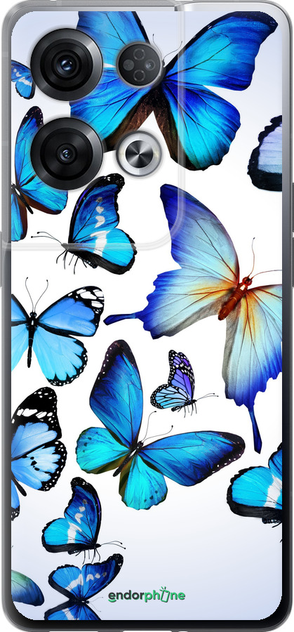Силиконовый чехол Бабочки для Oppo Reno8 Pro 5G - 6023u-2615 изображение 