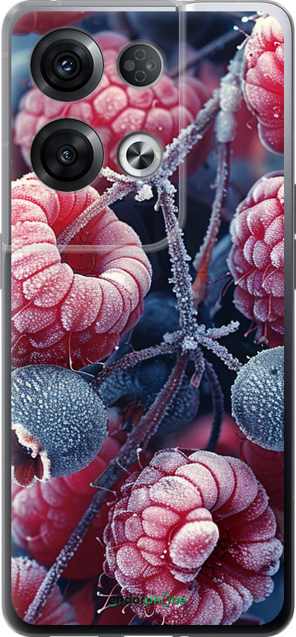 Силиконовый чехол Морозные ягоды для Oppo Reno8 Pro 5G - 6033u-2615 изображение 