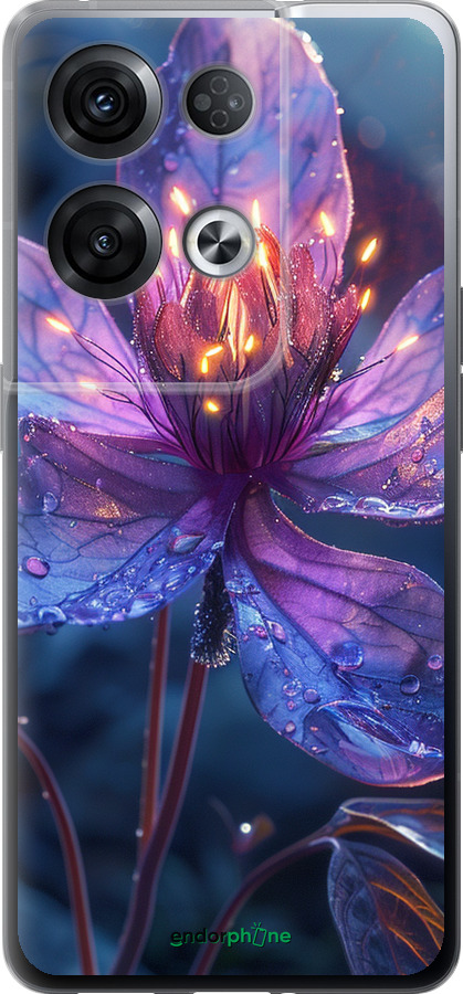 Силиконовый чехол Магический цветок для Oppo Reno8 Pro 5G - 6038u-2615 изображение 