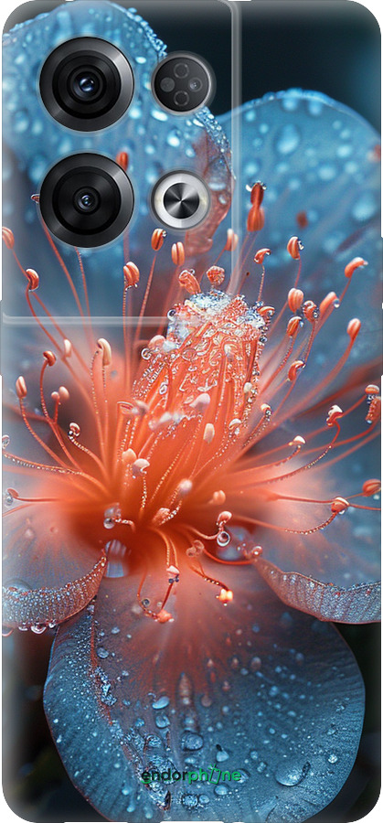 Силиконовый чехол Роса на цветке для Oppo Reno8 Pro 5G - 6039u-2615 изображение 