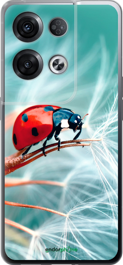 Силиконовый чехол Божья коровка для Oppo Reno8 Pro 5G - 6049u-2615 изображение 