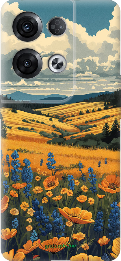 Силиконовый чехол Украинское поле для Oppo Reno8 Pro 5G - 6082u-2615 изображение 