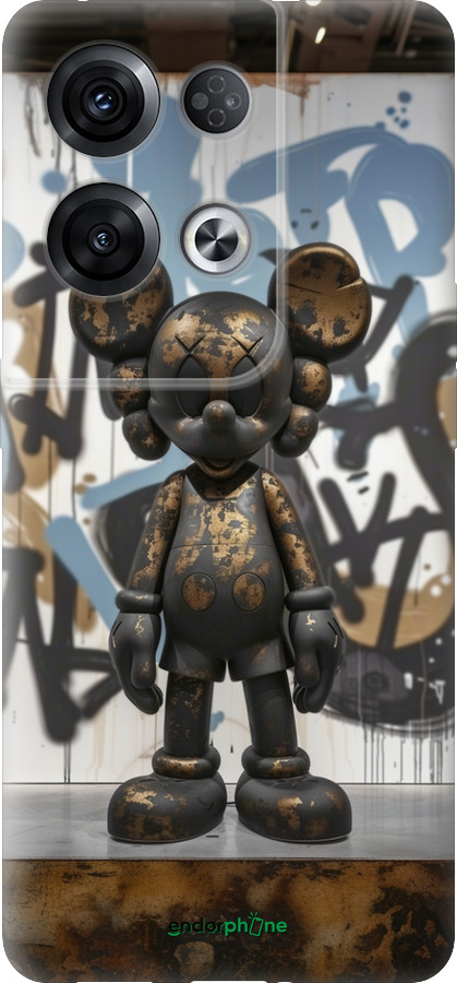 Силиконовый чехол Bronze kaws v2 для Oppo Reno8 Pro 5G - 6098u-2615 изображение 