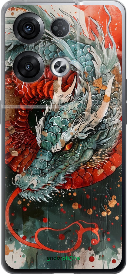 Силиконовый чехол Стихия огня для Oppo Reno8 Pro 5G - 6101u-2615 изображение 