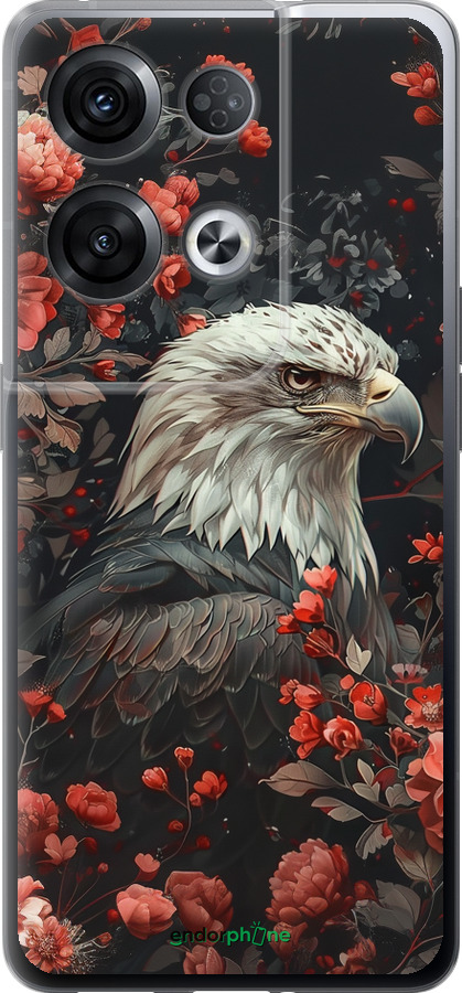 Силиконовый чехол Цветочный страж для Oppo Reno8 Pro 5G - 6102u-2615 изображение 