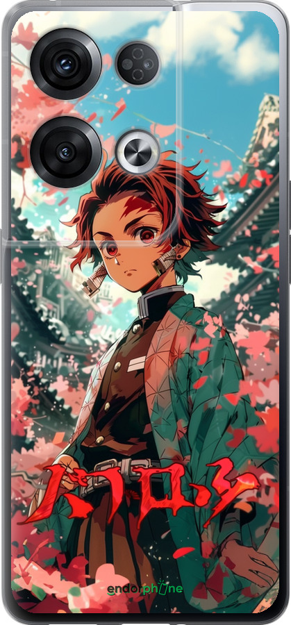 Силиконовый чехол Tanjiro Kamado для Oppo Reno8 Pro 5G - 6132u-2615 изображение 