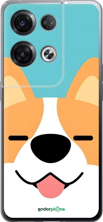 Силиконовый чехол Корги для Oppo Reno8 Pro 5G - 6280u-2615 изображение 