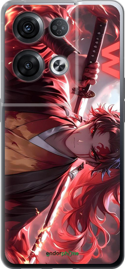 Силиконовый чехол Аниме воин для Oppo Reno8 Pro 5G - 6281u-2615 изображение 