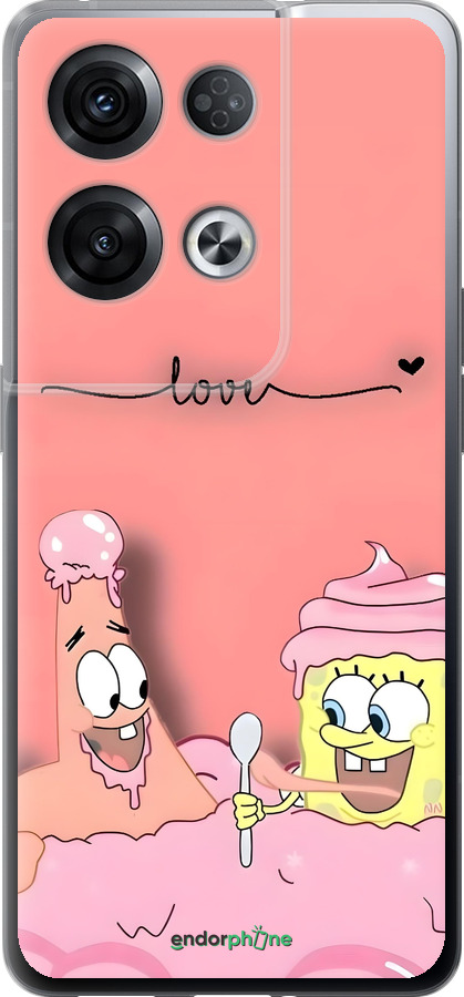 Силиконовый чехол Спанч Боб для Oppo Reno8 Pro 5G - 6282u-2615 изображение 