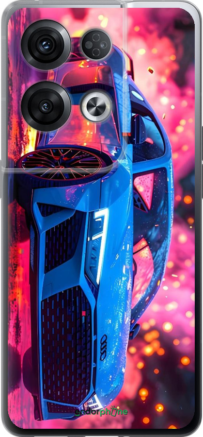 Силиконовый чехол Ауди для Oppo Reno8 Pro 5G - 6286u-2615 изображение 