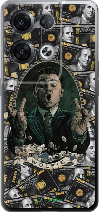 Силиконовый чехол Волк с валл стрит для Oppo Reno8 Pro 5G - 6287u-2615 изображение 