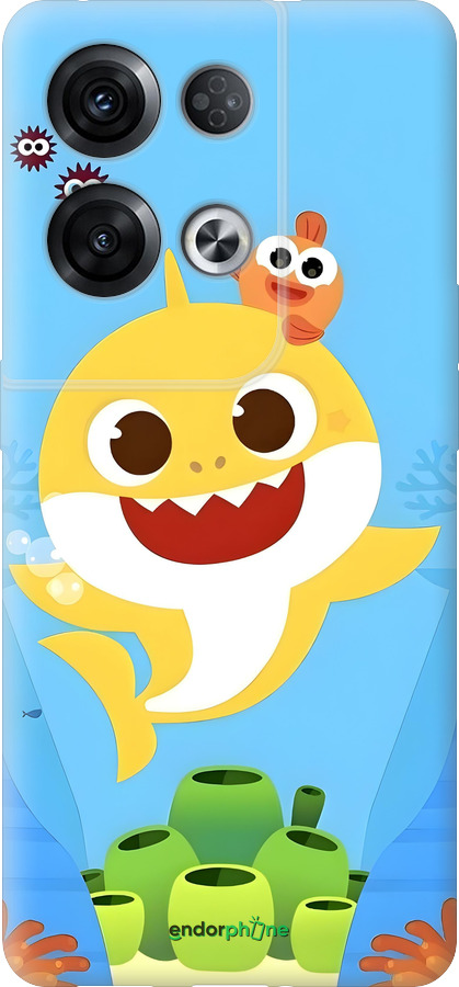 Силіконовий чехол Бейби Шарк для Oppo Reno8 Pro 5G - 6303u-2615 изображение 