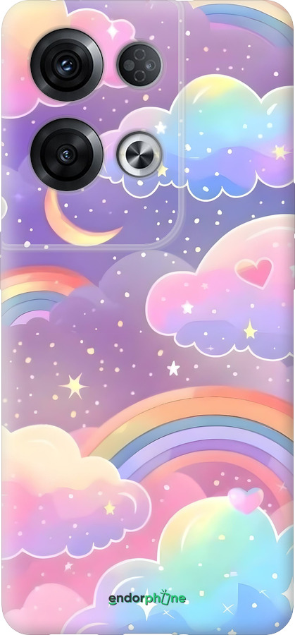 Силіконовий чехол Хмари та веселка для Oppo Reno8 Pro 5G - 6312u-2615 изображение 