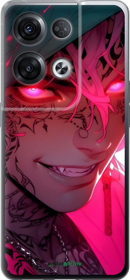 Силиконовый чехол Аниме демон 3 для Oppo Reno8 Pro 5G - 6313u-2615 изображение 