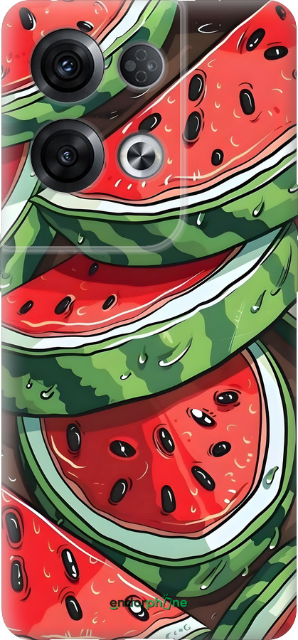 Силіконовий чехол Кавун для Oppo Reno8 Pro 5G - 6315u-2615 изображение 