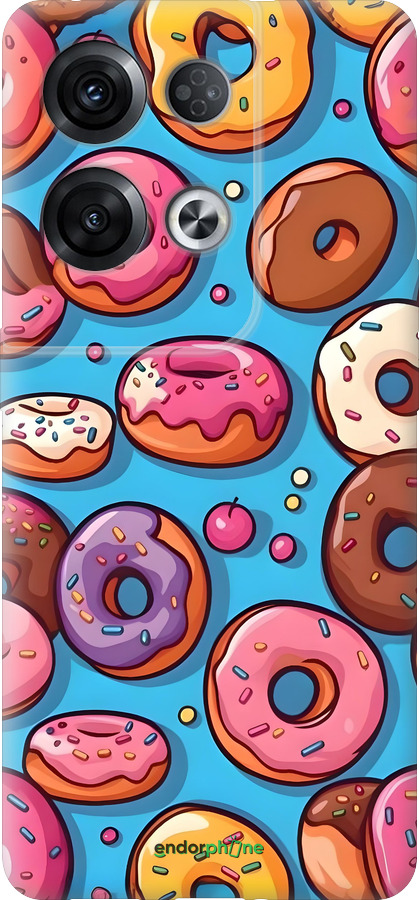 Силиконовый чехол Пончики для Oppo Reno8 Pro 5G - 6318u-2615 изображение 