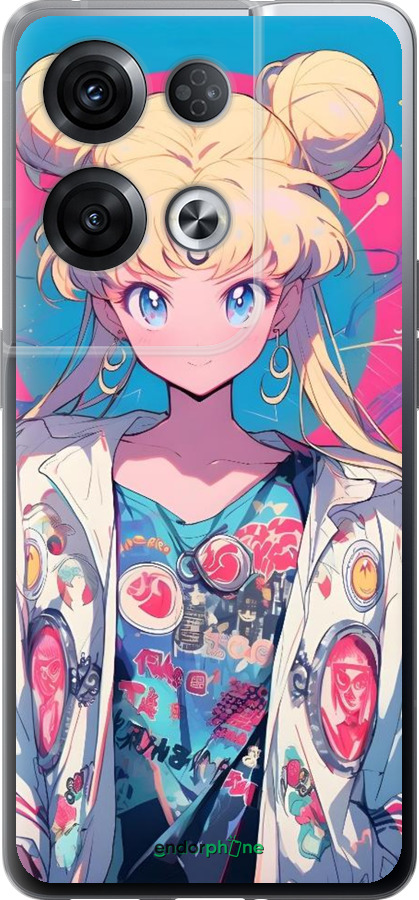 Силиконовый чехол Сейлор Мун 2 для Oppo Reno8 Pro 5G - 6351u-2615 изображение 