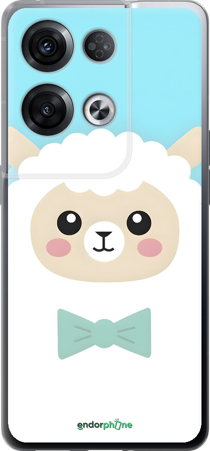 Силиконовый чехол Милый барашек для Oppo Reno8 Pro 5G - 6355u-2615 изображение 