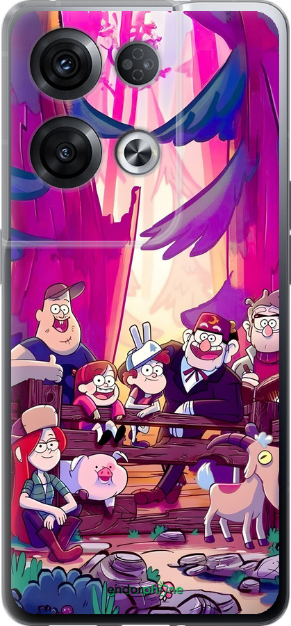 Силіконовий чехол Гравити Фолз для Oppo Reno8 Pro 5G - 6365u-2615 изображение 