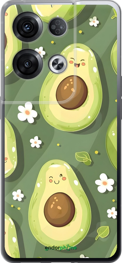 Силиконовый чехол Авокадо для Oppo Reno8 Pro 5G - 6380u-2615 изображение 