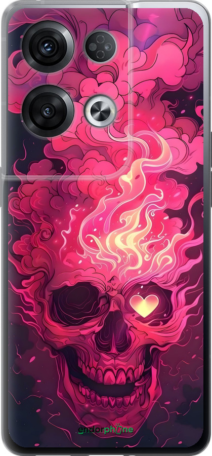 Силиконовый чехол Череп арт для Oppo Reno8 Pro 5G - 6385u-2615 изображение 