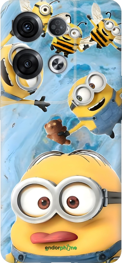 Силиконовый чехол Миньоны для Oppo Reno8 Pro 5G - 6386u-2615 изображение 