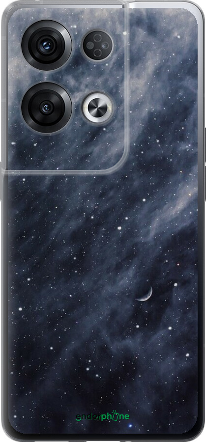 Силиконовый чехол Голубые облака, Голубая луна для Oppo Reno8 Pro 5G - 6398u-2615 изображение 