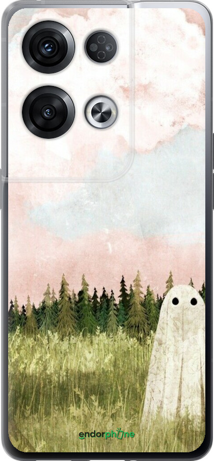 Силиконовый чехол Привидение для Oppo Reno8 Pro 5G - 6401u-2615 изображение 