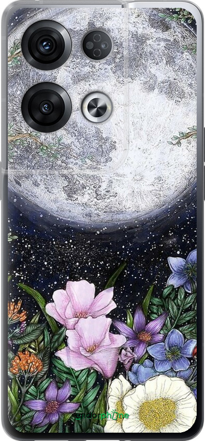 Силиконовый чехол Полночь в саду II для Oppo Reno8 Pro 5G - 6424u-2615 изображение 
