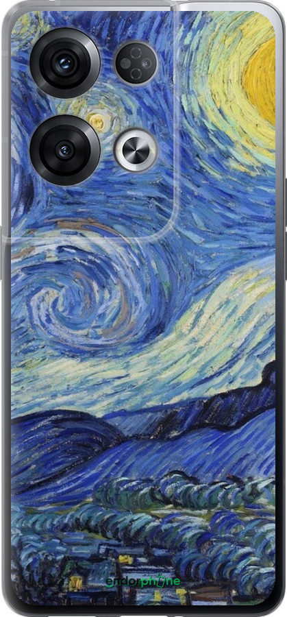 Силиконовый чехол «Звездная ночь» Винсента Ван Гога для Oppo Reno8 Pro 5G - 6433u-2615 изображение 