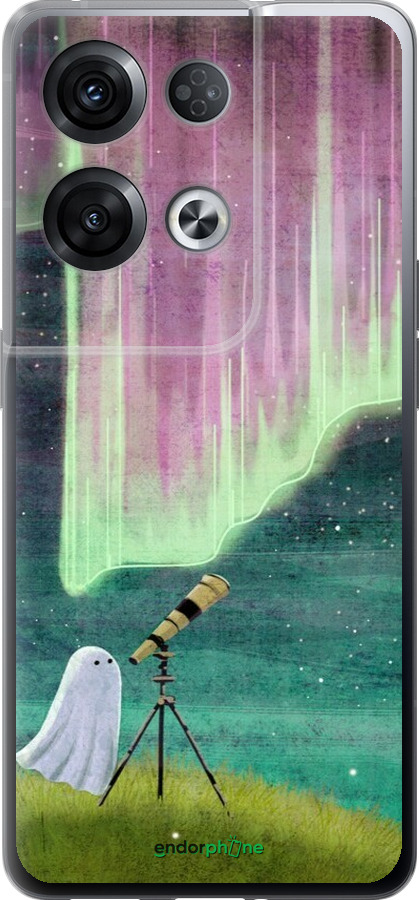 Силіконовий чехол Привид та зірки для Oppo Reno8 Pro 5G - 6443u-2615 изображение 