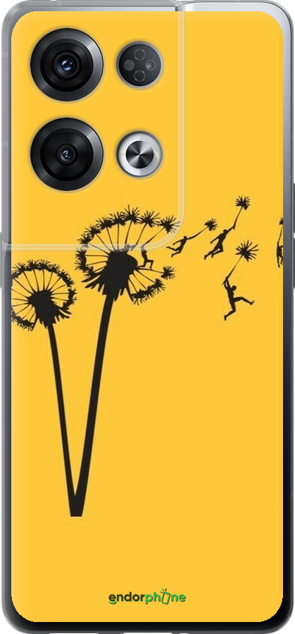 Силіконовий чехол Мінімалізм кульбаби для Oppo Reno8 Pro 5G - 6449u-2615 изображение 