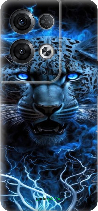 Силиконовый чехол Ледяной леопард для Oppo Reno8 Pro 5G - 6460u-2615 изображение 