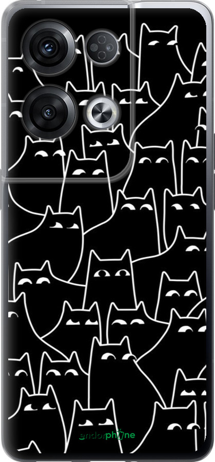 Силіконовий чехол Із зображенням кішок для Oppo Reno8 Pro 5G - 6470u-2615 изображение 