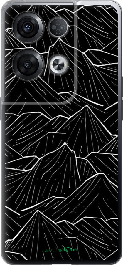 Силиконовый чехол С изображением Темных гор для Oppo Reno8 Pro 5G - 6489u-2615 изображение 