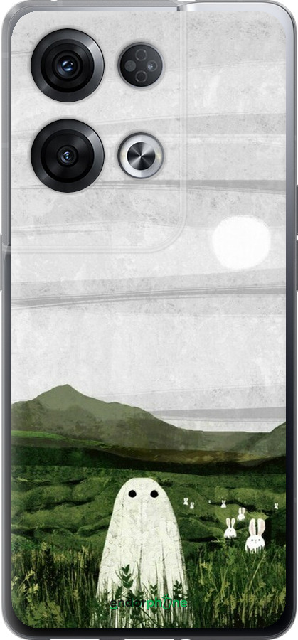 Силиконовый чехол Привидение для Oppo Reno8 Pro 5G - 6492u-2615 изображение 