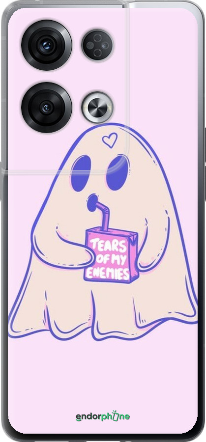 Силиконовый чехол Милый призрак для Oppo Reno8 Pro 5G - 6507u-2615 изображение 