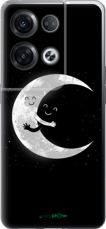 Силиконовый чехол Лунные объятия для Oppo Reno8 Pro 5G - 6508u-2615 изображение 