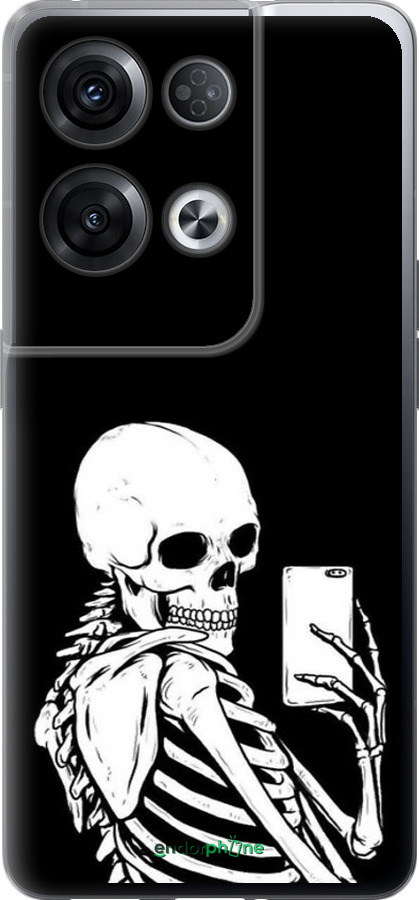 Силиконовый чехол Скелет делает Selfie для Oppo Reno8 Pro 5G - 6535u-2615 изображение 
