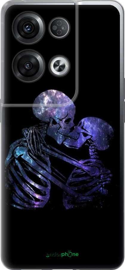 Силиконовый чехол С изображением скелета для Oppo Reno8 Pro 5G - 6537u-2615 изображение 