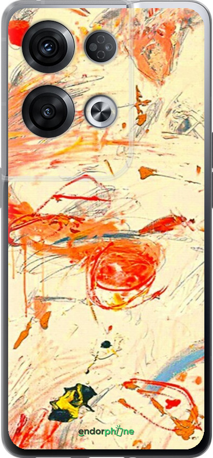 Силиконовый чехол Динамичная картина с хаотичными мазками для Oppo Reno8 Pro 5G - 6540u-2615 изображение 