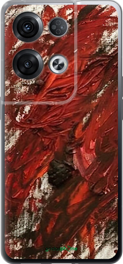 Силиконовый чехол Абстрактная композиция в красных тонах для Oppo Reno8 Pro 5G - 6541u-2615 изображение 