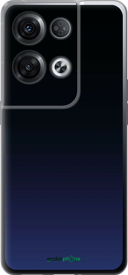 Силиконовый чехол Градиент в тёмно - синем стиле для Oppo Reno8 Pro 5G - 6542u-2615 изображение 