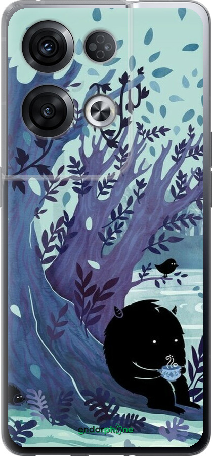 Силиконовый чехол Арт принт Тихое место чая для Oppo Reno8 Pro 5G - 6544u-2615 изображение 